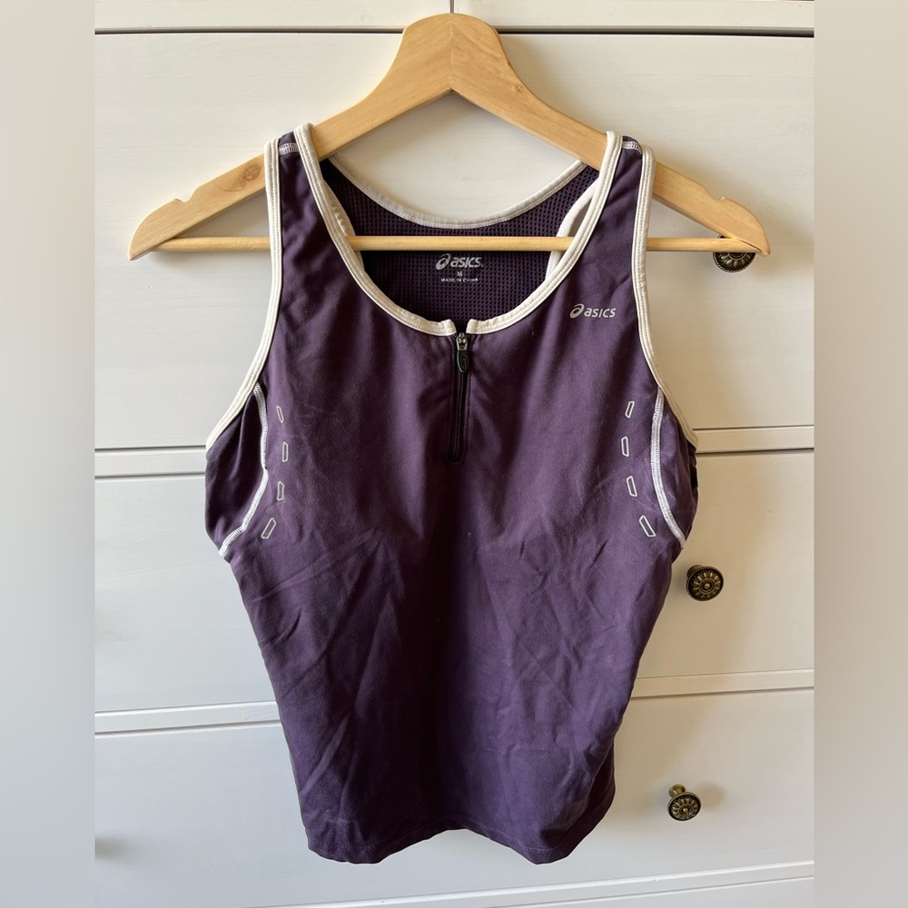 ASICS tank top zipper front